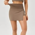 thumbnail image 4 of XIAONU Women's Tennis Skort Split Hem High Waist Mini Skort Stretchy Active Golf Workout Skort, 4 of 6