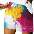 thumbnail image 2 of Itsame Sports Shorts Women Lanyard Short Sweatpants Pocket Printed Tight Short Pants Multicolor Size 2XL, 2 of 5
