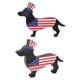 thumbnail image 2 of Figura del Día de la Independencia para decoración del hogar y la oficina Estatua de perro patriótico de madera, 2 of 8