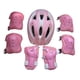 thumbnail image 4 of Juego de 7 piezas de protección para casco de bicicleta para niños, coderas, rodilleras, equipo de patinaje, casco de monopatín para montar en rosa, 4 of 8