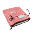 thumbnail image 3 of HELLHERO Polyester Fabric Zipper Bag for Reading Lovers Book Lovers Gift for Travel Lightweight, Pink Leopard Roses LOVE, 3 of 8