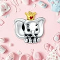 thumbnail image 2 of ROSIANNA 925 Sterling Silver Charm for Bracelets Gold Crown Elephant Bead Charms Women Bracelet Charm Gifts, 2 of 6