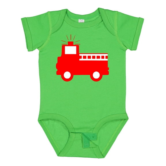 Inktastic Cute Red Firetruck Boys or Girls Baby Bodysuit
