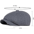 thumbnail image 2 of CoCopeaunts Newsboy Hats for Men Spring Autumn Winter Hat Solid Plain Artist Painter Beret Hat Adjustable Octagonal Newsboy Cap, 2 of 7