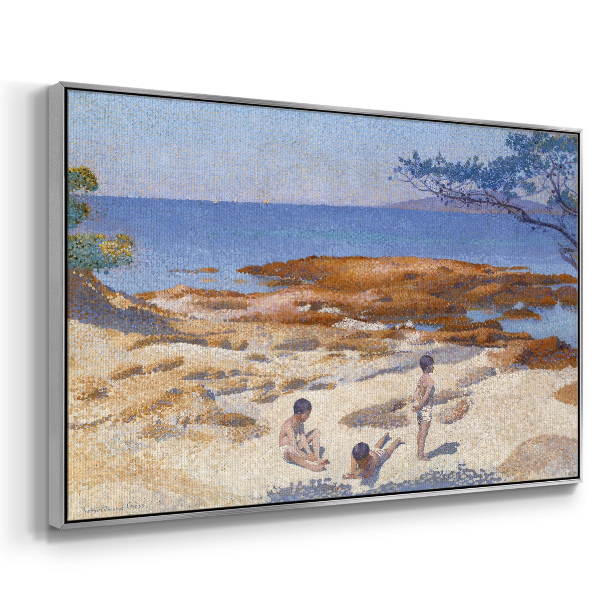 Vintage Landscape-CXXII By Wexford Home Framed in Silver Wood Gallery Wrapped Canvas 27 in. x 41 in.