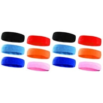 12 Pcs Headbands Absorbent Non-slip Sweatbands Super Headband for Fitness Running Yoga Exercise (Random Color)