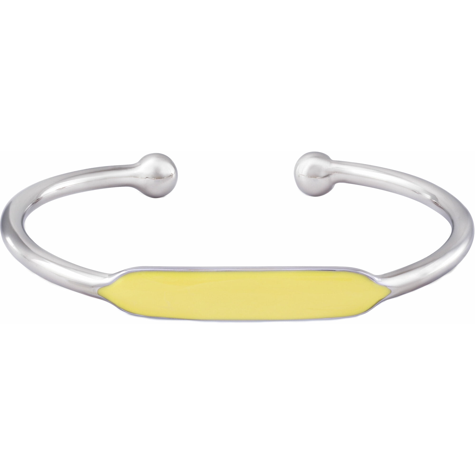 Silver Canary Enamel - Bangle Bracelet