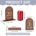 thumbnail image 2 of Plywood Table Number 1-20 Display Wood Slice Table Numbers Cards Arch Coconut Brown 152x49x170mm, 2 of 5