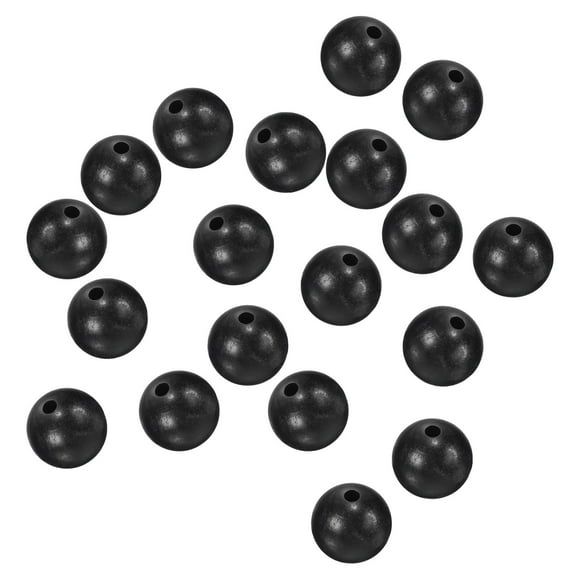 Unique Bargains 10mm Round Plastic Fishing Beads Tackle Tool Black 200 Pieces