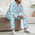 thumbnail image 6 of KLL Syringe And Red Cross Sleepwear Mens Flannel Pajamas,Long Cotton Pj Set, 6 of 7