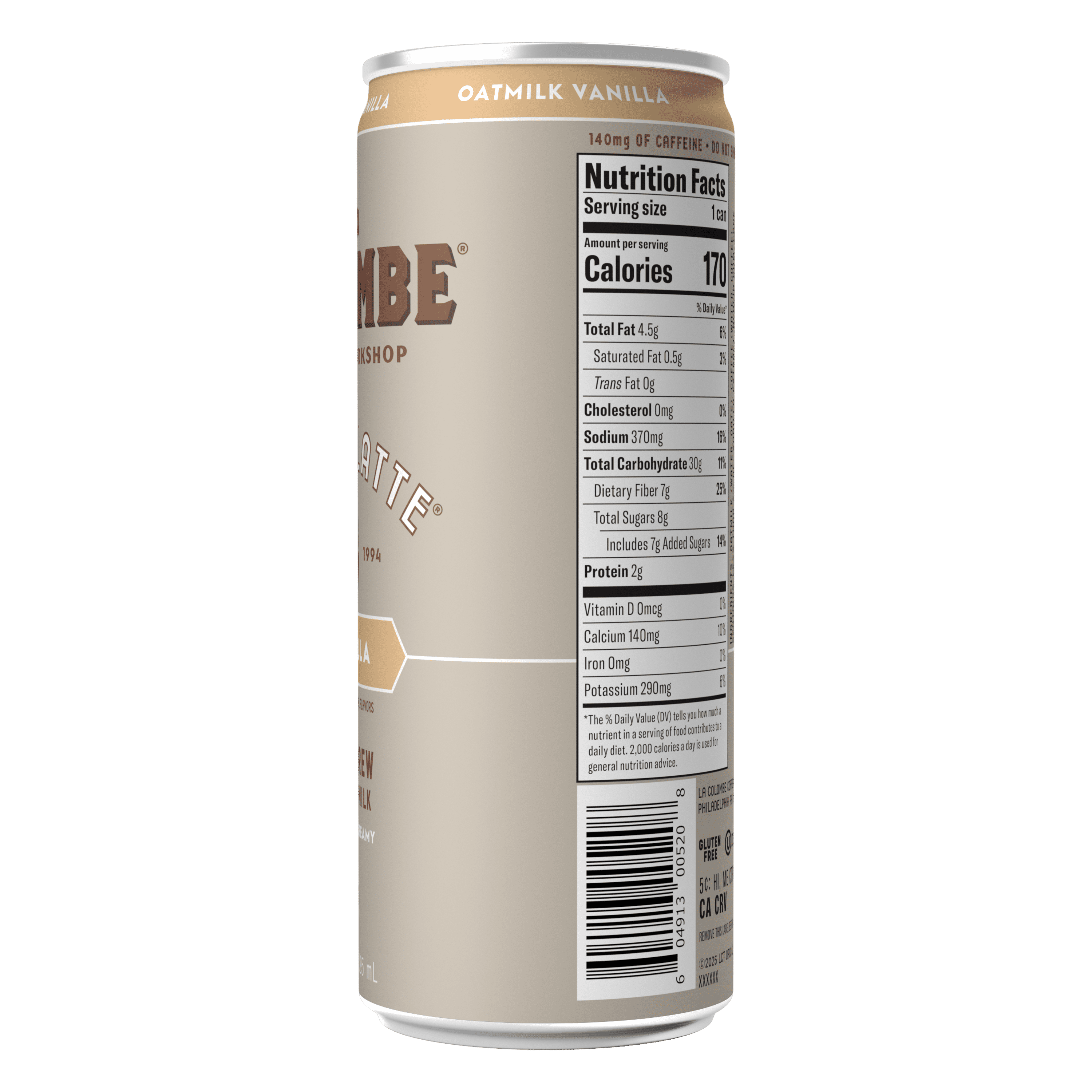 La Colombe Coffee, Oatmilk Vanilla Latte, 11 fl oz Cans