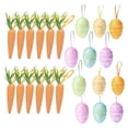 thumbnail image 5 of HIELLFQ 30Pcs Easter Tree Ornaments Spring Party Hang Decor with Rope Colorful Foam Egg Carrot Bunny Pendant, Easter Egg Ornaments for Tree Home School Game Wall, 5 of 9