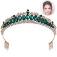 thumbnail image 2 of Wedding Crown Elegant Rhinestone - Bridal Party Crown Princess Tiara with Comb, 2 of 6