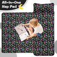thumbnail image 4 of Dinosaur and Text Black Pattern Teens Toddler Nap Mat with Pillow, Sleeping Mat Bag for Preschool Daycare 51"x22", 4 of 6