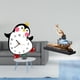 thumbnail image 2 of Reloj de pared de madera con forma de pingüino y bailarina, estatua decorativa para dormitorio y restaurante, adorno multifuncional y encantador., 2 of 8