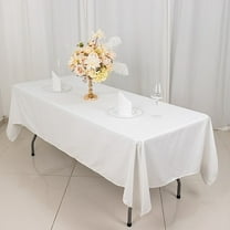BalsaCircle 60" x 102" Rectangular Cotton Wedding Tablecloth Linens White