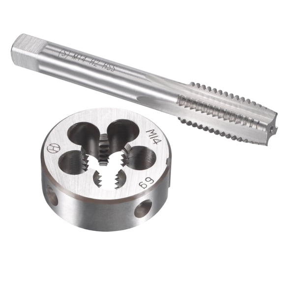 Uxcell Metric Tap and Die Set Machine Thread Tap with Round Die M14 x 2mm