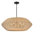 thumbnail image 6 of 7 Light Large Drum Chandelier-Black Finish-Camel Shade Color Hinkley Lighting 40385Blk-Cml, 6 of 8