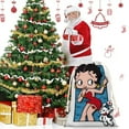 thumbnail image 2 of Betty Boop (2) Bolsa de regalo con cierre de cinta navideño para decoración de Navidad,50cm×80cm., 2 of 6