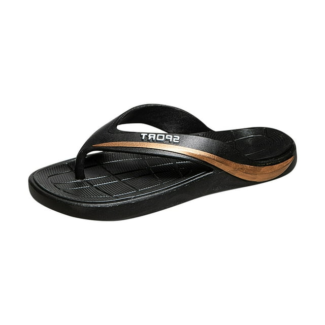 Mens Fashion Casual Spring And Summer Soft Bottom Non-Slip Beach Outdoor Wear Clip-Toe Open-Toe Trendy Flip-Flops