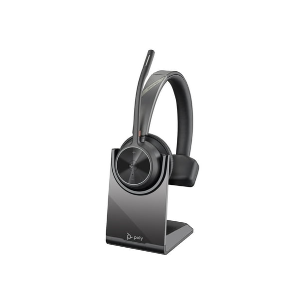 Poly Voyager 4310 - Casque - on-ear - Bluetooth - Sans Fil, Filaire - USB-C - Noir - Certifié pour les Équipes Microsoft