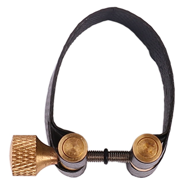 Saxophone Ligature, Cuir Composite Vis Réglable Saxophone Ligature Attache pour Saxophone Embout Buccal en Caoutchouc