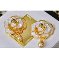 thumbnail image 3 of K-KED Natural 9-10mm Yellow Pearl Crystal Shell Camellia Brooches 18KGP For Women, 3 of 4