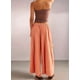 thumbnail image 4 of Pantalones Anchos Cómodos de Verano para Mujer, Color Naranja, Talla XL, 4 of 5