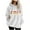 White, variant on Womens Casual Christmas Long Sleeve Tee Shirts 3/4 Zip Sweatshirt With Pockets Pullover Sweaters For Fall Off The Shoulder Sweatshirt Dress Fall Tops
