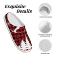 thumbnail image 5 of Lsque Christmas Tree Buffalo Plaid Pattern Womens Comfort Cotton on Scuff With Memory Foam and Anti-skid Sole Slipper-40/41, 5 of 7