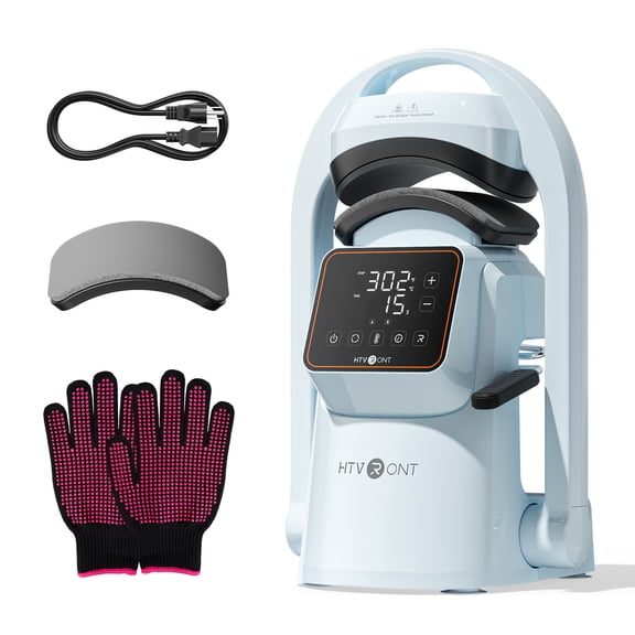 HTVRONT Auto Hat Press Machine - Hat Heat Press Machine with Precise Temp&Timer Control, A300 Hat Heat Press Machine for Caps with 2 Platens, Compatible with DTF Film, Embroidery Patches, Sublimation