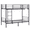 Black, variant on GZXS Metal Bunk Bed Frame Twin Over Twin with Ladder and Guardrail, No Box Spring Needed, Gray