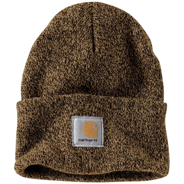 Carhartt Men's Knit Cuffed Beanie-Dark Brown/Sandstone-OFA - Walmart ...