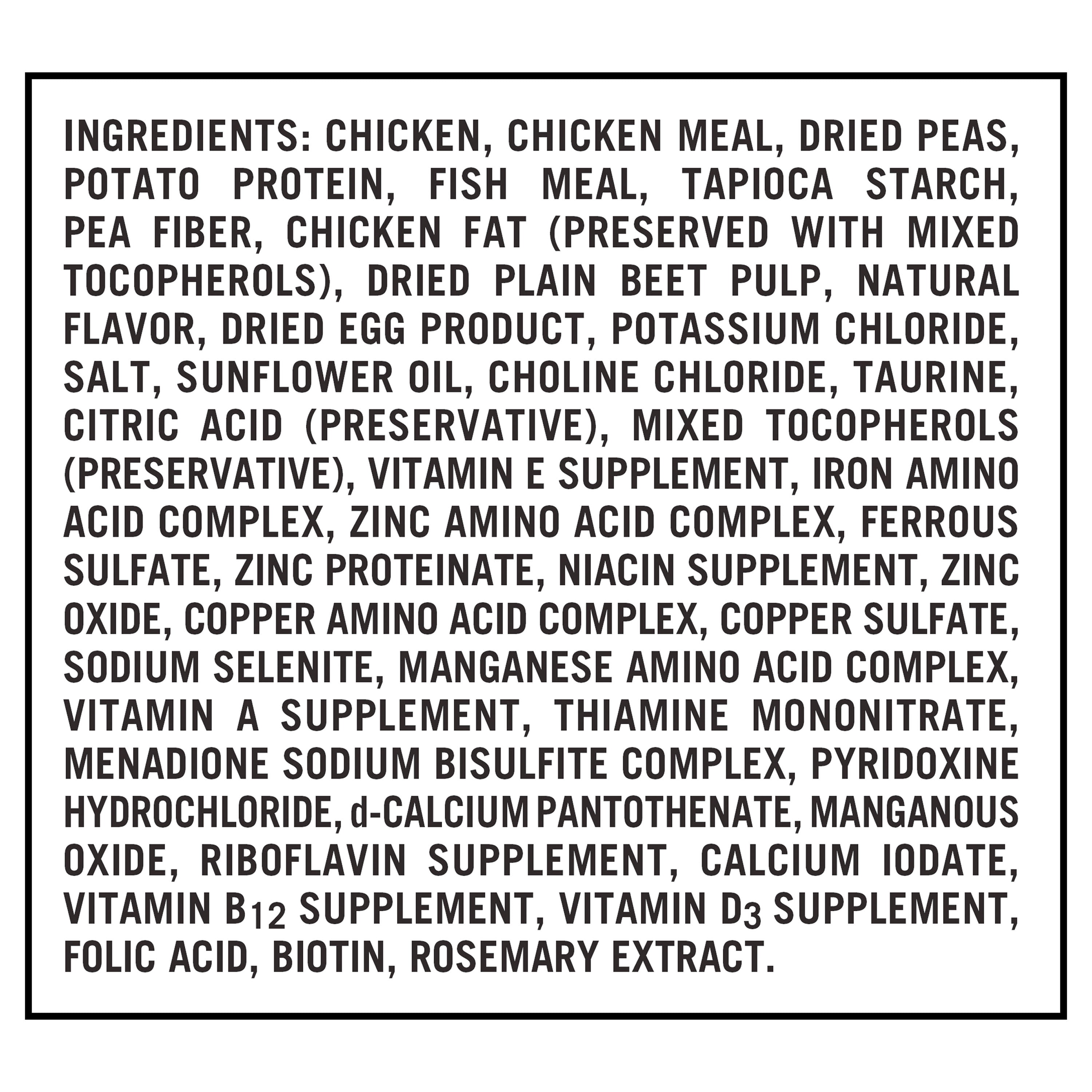 Pure Balance Chicken Flavor Dry Cat Food for Adult, Grain-Free, 3 lb. Packet