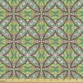 thumbnail image 2 of Abstract Fabric by the Yard, Geometric Flowers Inspired Motifs Ornamental Details, Decorative Upholstery Fabric for Sofas and Home Accents, Avocado Green Multicolor by Ambesonne, 2 of 5
