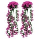 thumbnail image 5 of GOOHOCHY 2 unids hermosa simulación violeta flores artificiales colgantes faux flores, 5 of 7