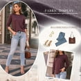 thumbnail image 5 of SHINE UP 2 Pack Womens Blouses Pleat Long Sleeve Shirts Crewneck Casual Tunic Tops, 5 of 7