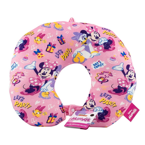 Minnie Mouse Neck Pillow 13" – Soft Travel Pillow for Kids & Toddler Comfort