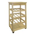 thumbnail image 2 of ORE International F-2002 Portable Wine Rack with Drawer and Wheels, Oak Wood, 2 of 2