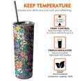 thumbnail image 6 of 20oz Pioneer Flower Skinny Tumblers Stainless Steel Tumbler with Lid and Straw,Vacuum Insulated Double Wall Travel Tumbler Cups with Cleaning Brush for Coffee,Tea, 6 of 6