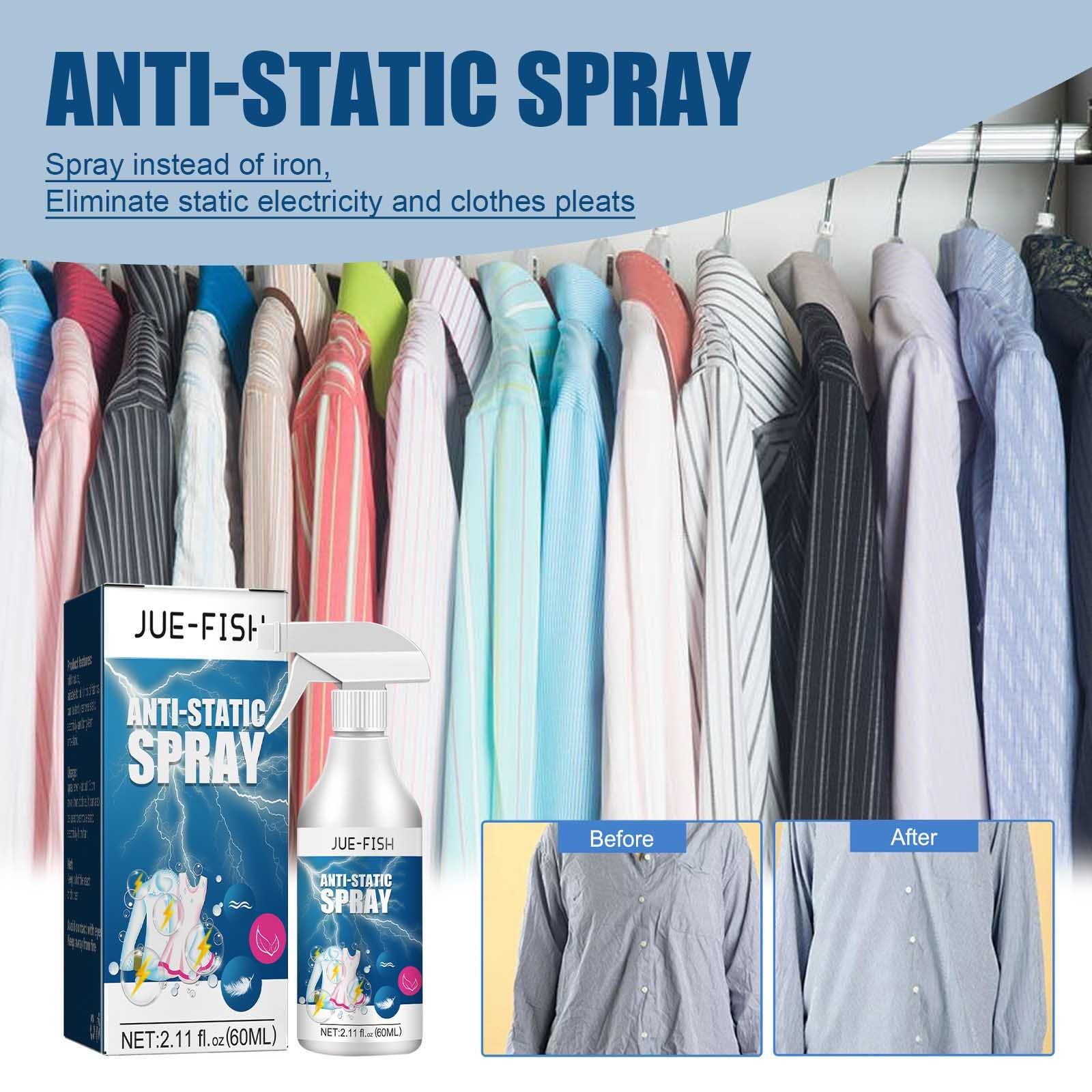 Walmart Anti-Static Spray - Eliminate Static Cling & Control Pet Hair on Clothes, Furniture & Cars, 100ML
