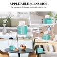 thumbnail image 7 of Fuzoiu Teal Turquoise Print Tissue Box Cover Holder, Square Leather Tissue Box,PU Leather Decorative Organizer for Tabletop, Bathroom, Car, Office, 7 of 7