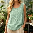 thumbnail image 3 of Lixiuxyad Cute Tank Tops for Women Elegant Embroidered Sleeveless Top For Relaxed Fit Tank With Casual Vibe Without Logo,Green XXL, 3 of 6
