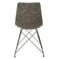 thumbnail image 6 of Metro 45" Oak Veneer Dinning Table with Charcoal Faux Leather Dinning Chairs, 6 of 9
