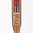 thumbnail image 5 of Hilason Beaded Hand Tooled Strong Genuine Leather Dog Collar Black/Tan Medium, 5 of 5