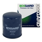 ECOGARD X2222 Premium Spin-On Engine Oil Filter for Conventional Oil Fits Chevrolet Silverado 1500 5.3L 2007-2013, Silverado 2500 HD 6.0L 2007-2019, Tahoe 5.3L 2007-2014, Malibu 2.5L 2013-2015