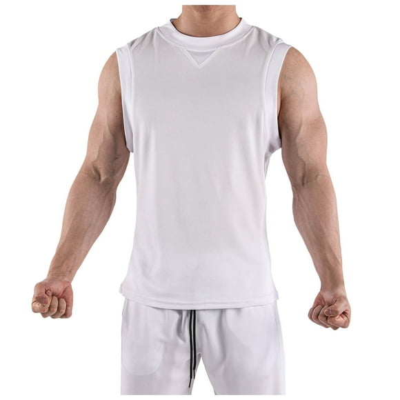 Men's Sleeveless Shirt Workout Swim Shirt Gym Muscle Athletic Beach Tank Top