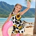 thumbnail image 3 of Xoenoiee Cow Sunflower Print Girls Tankini Swimsuit 2 Piece Bathing Suits with Boyshort, Tween Swimwear Set with Removable Pads for Girls, 10-11 Years, 3 of 7