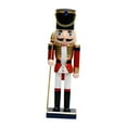 thumbnail image 3 of veasfak Christmas Decor Crafts Tabletop Decoration Table Centerpiece Nutcracker Figurine Red, 3 of 9