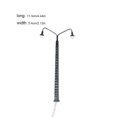 thumbnail image 4 of Model Railway Lamp 1:87 Scale Streetlight Simple Layout Props Double-Heads LED Park Light Home Yard Landscape Decorations Black（Warm Light）, 4 of 7